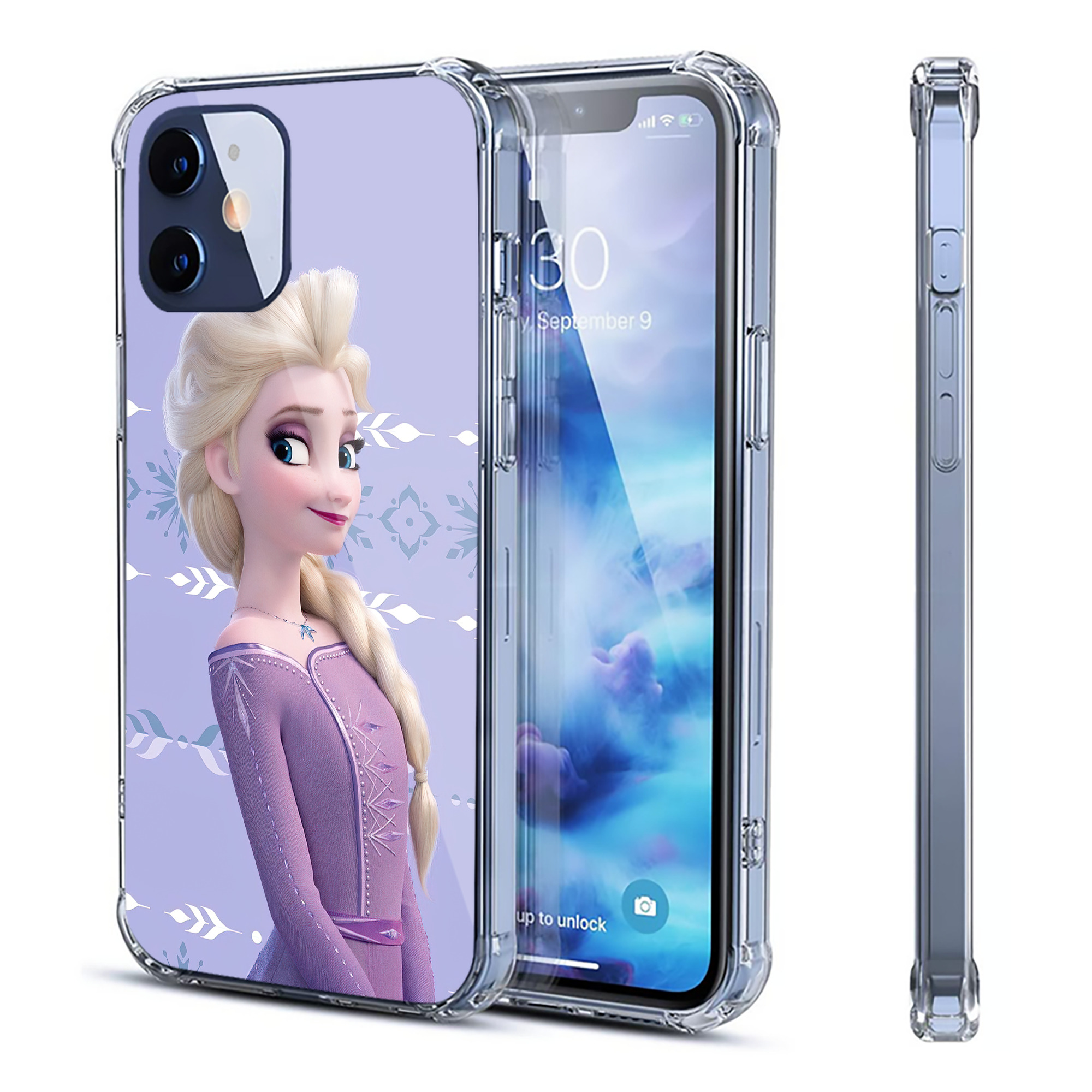 （画像用） アナと雪の女王 アンナ エルサ Frozen Anna Elsa 【iPhone 12シリーズ対応】透明スマホケース（クリアソフトケース）